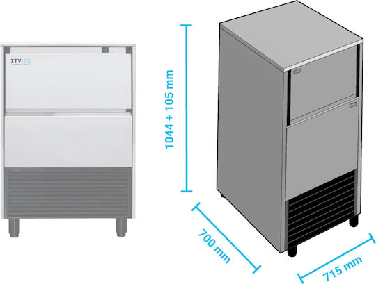 ITV Ice Makers Παγομηχανή mit Tagesproduktion von 110kg Delta NG110