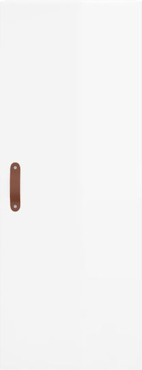 Wall-Mounted Living Room Cabinet Made of Particle Board White 34.5x34x90cm