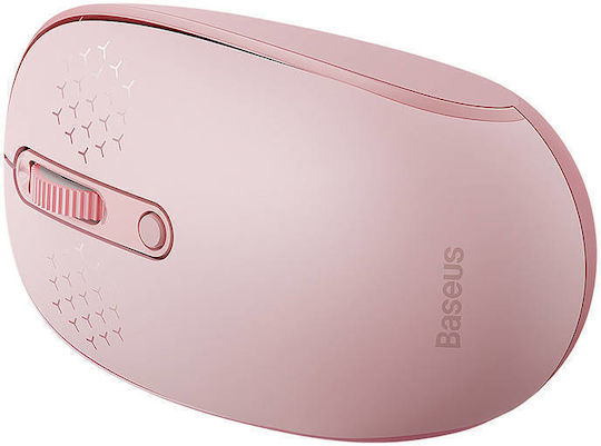 Baseus F01B Ασύρματο Bluetooth Mini Ποντίκι Ροζ