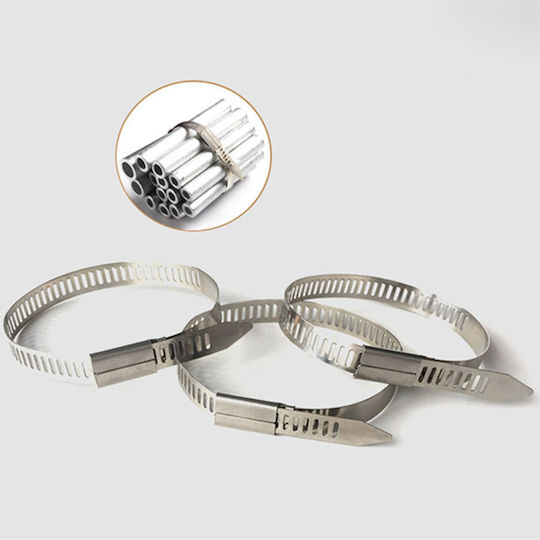 Metallic Cable Ties 300mmx4.6mm In Silver Colour 20pcs 104030