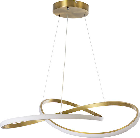 GloboStar Dexter Hängelampe Gold 73x73x16cm.