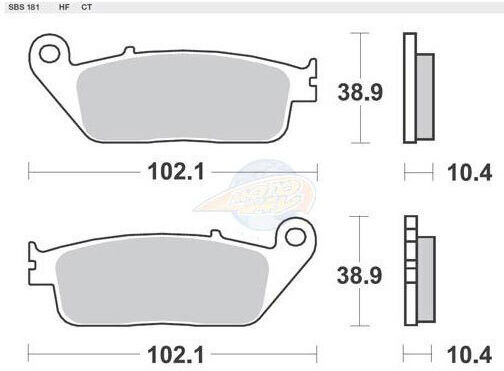 SBS Motorcycle Brake Pads for Kymco Xciting 300 Yamaha X-MAX / TT