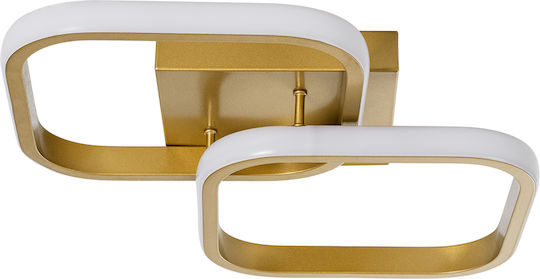 GloboStar Nora Deckenleuchte 24cm Gold mit Integrierter LED