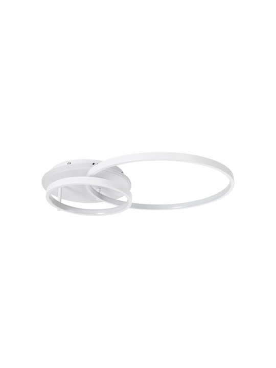 GloboStar Nemesis Deckenleuchte 25cm Weiß mit Integrierter LED und Fernbedienung