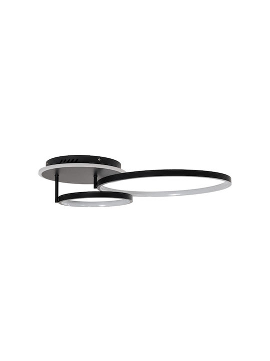 GloboStar Nemesis Deckenleuchte Schwarz mit Integrierter LED und Fernbedienung