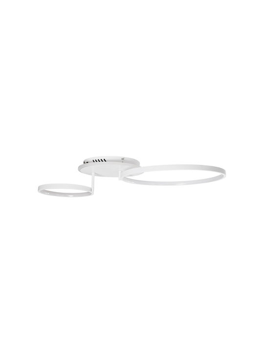 GloboStar Nemesis Deckenleuchte 25cm Weiß mit Integrierter LED und Fernbedienung