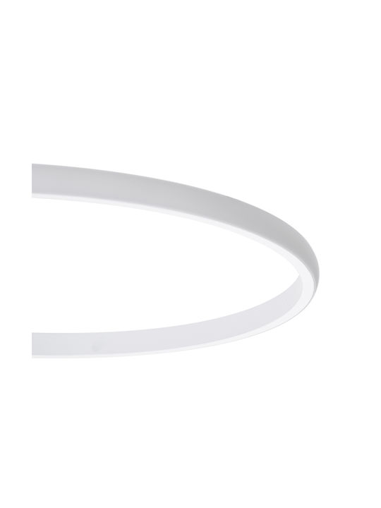 GloboStar Circuo Deckenleuchte 42.5cm Weiß mit Integrierter LED und Fernbedienung