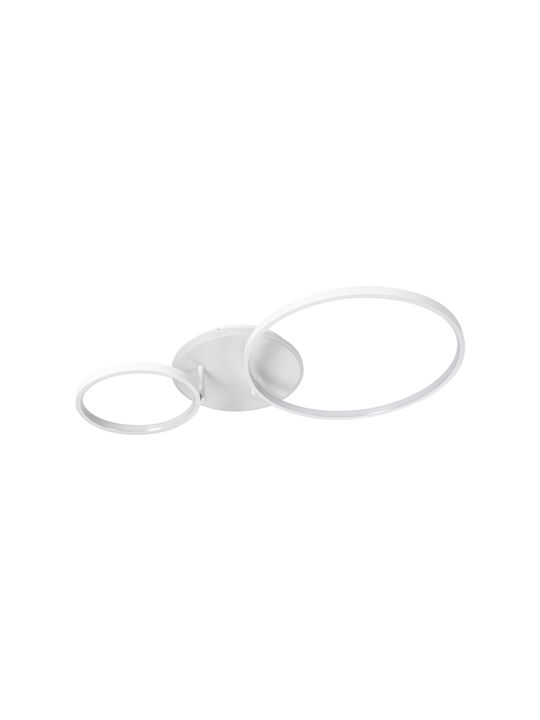 GloboStar Nemesis Deckenleuchte 25cm Weiß mit Integrierter LED und Fernbedienung