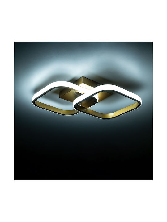 GloboStar Nora Ceiling Mount Light 24cm Gold with Integrated LED