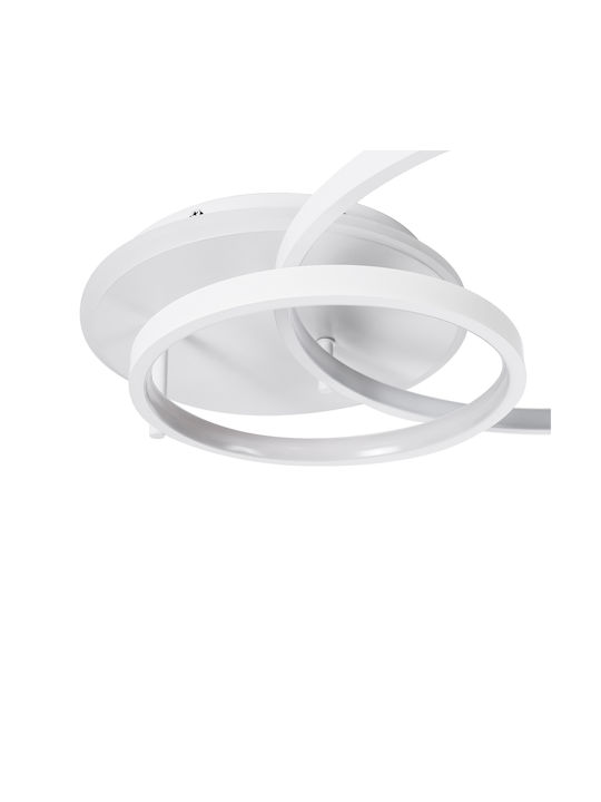 GloboStar Nemesis Deckenleuchte 25cm Weiß mit Integrierter LED und Fernbedienung