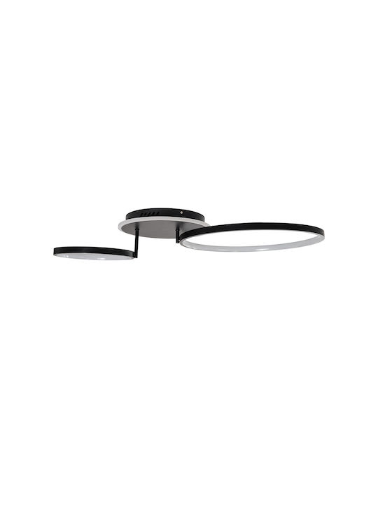 GloboStar Nemesis Deckenleuchte Schwarz mit Integrierter LED und Fernbedienung