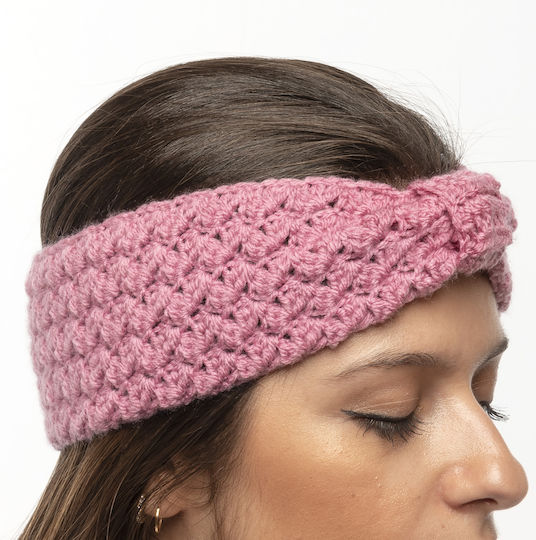 Frauen Stirnband Gestrickt in Rosa Farbe