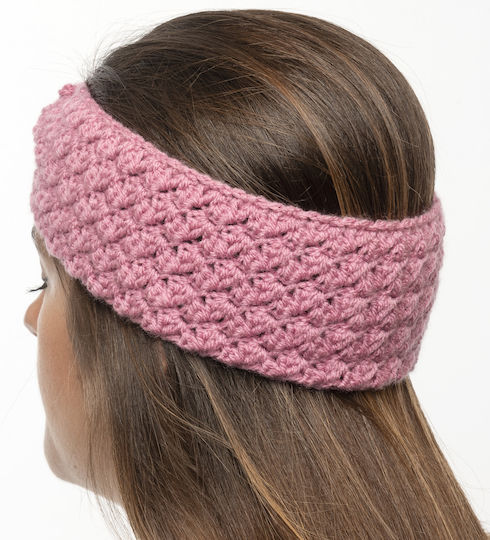 Frauen Stirnband Gestrickt in Rosa Farbe