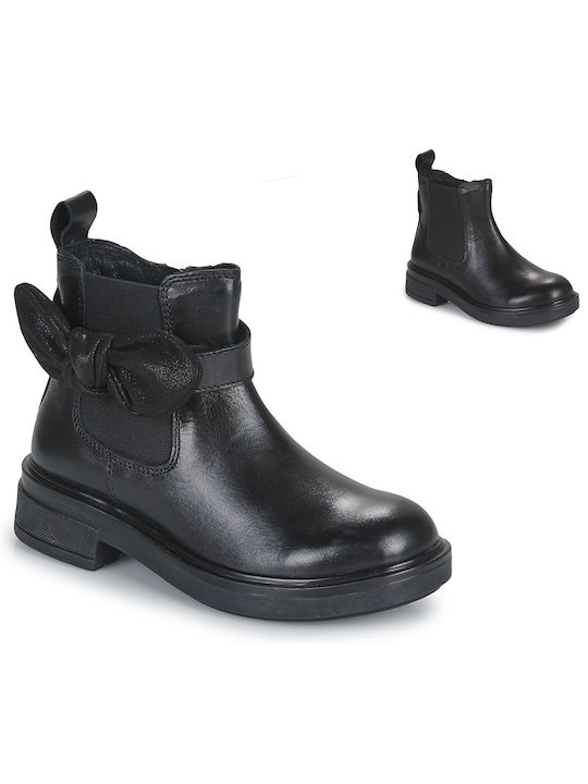 Gioseppo Kids Leather Boots with Zipper Black