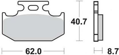 SBS Motorcycle Brake Pads FA152 for Kawasaki KLX 250 Yamaha DT 125 / XT