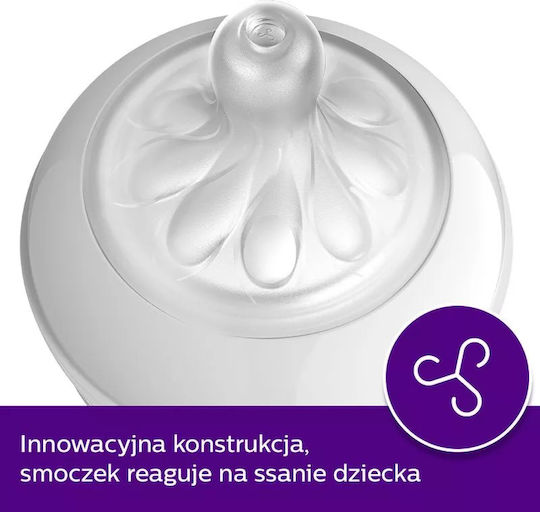 Philips Plastic Baby Bottle Anti-colic with Silicone Teat for 3-6 Months 260ml
