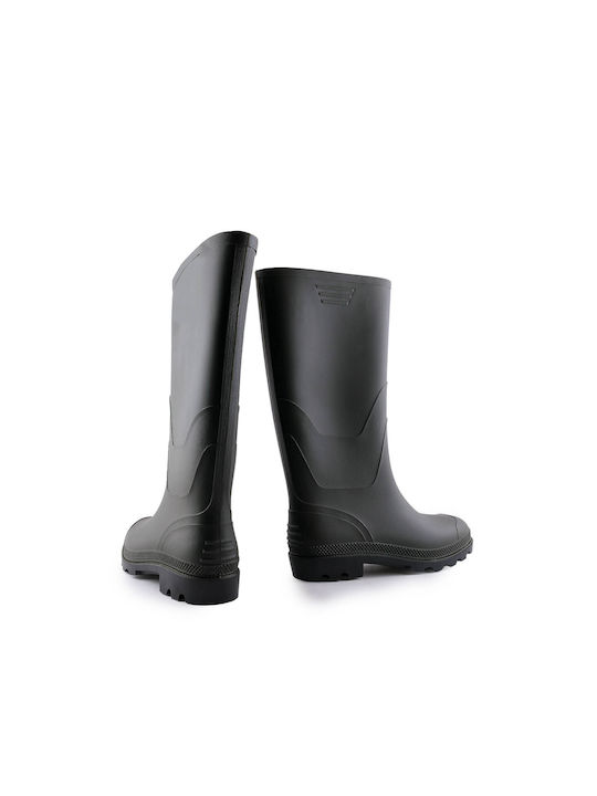 Love4shoes Work Wellies Knee Khaki