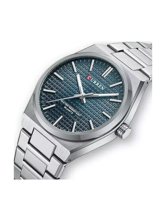 Curren Watch Battery with Blue Metal Bracelet