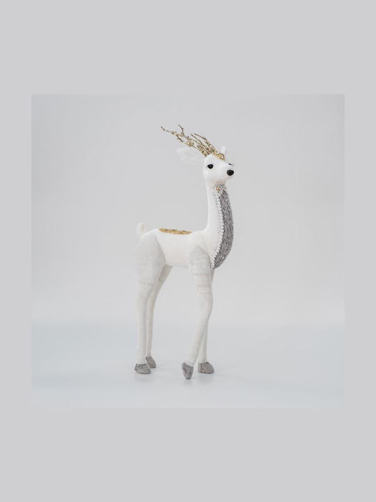 Eurolamp Christmas Fabric Deer Figure Gold 45x19x8cm