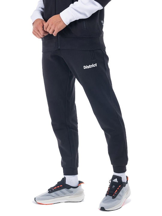 District75 Men's Sweatpants with Rubber Black