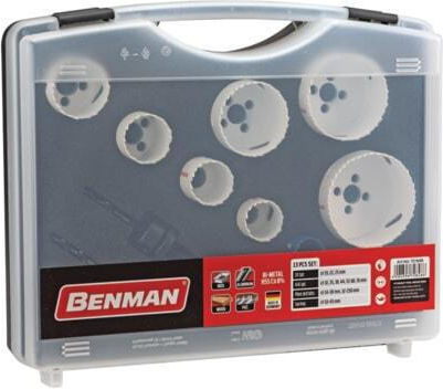 Benman Σετ Ποτηροπρίονα με Διάμετρο από 19mm έως 68mm