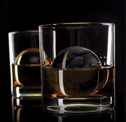 Ruhhy Ice Cube Mold Round Silicone 6 Slots Black
