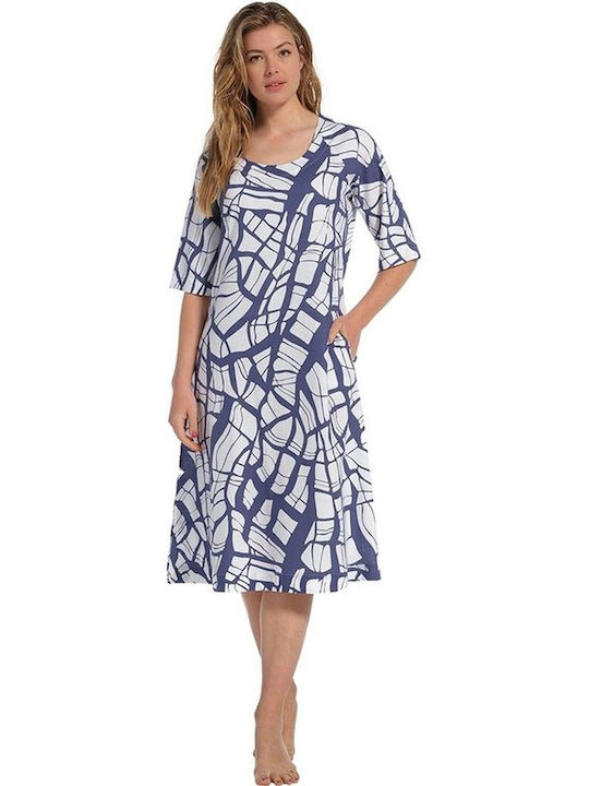 Linen dress with viscose - Wave art fasion - 16231-228-3 Pastunette