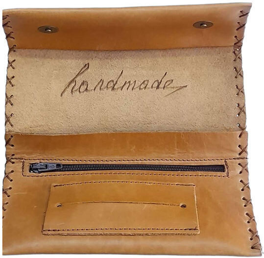 One Tobacco Pouch With Magnetic Clasp Brown