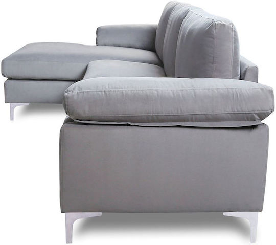 Alex Ecke Sofa mit Rechtecke Ecke Graue 264x132x75cm
