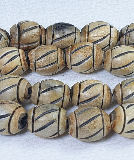 Roloi Komboloi Horn Worry Beads Beige 35cm