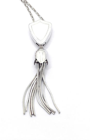 PS Silver Sorgenperlen aus Silber Länge 1.6cm mit Quaste Orange