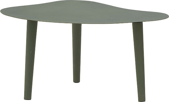 Oval Beistelltisch Metall Grün M60xB40xH30cm