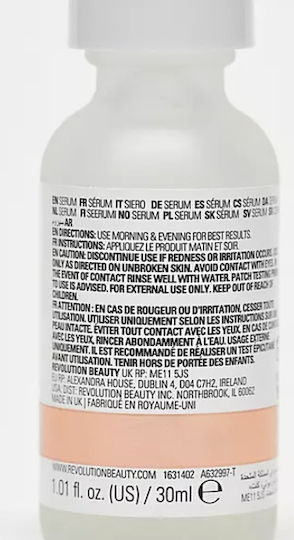 Revolution Beauty 15% Moisturizing Serum Face with Niacinamide for Imperfections 30ml