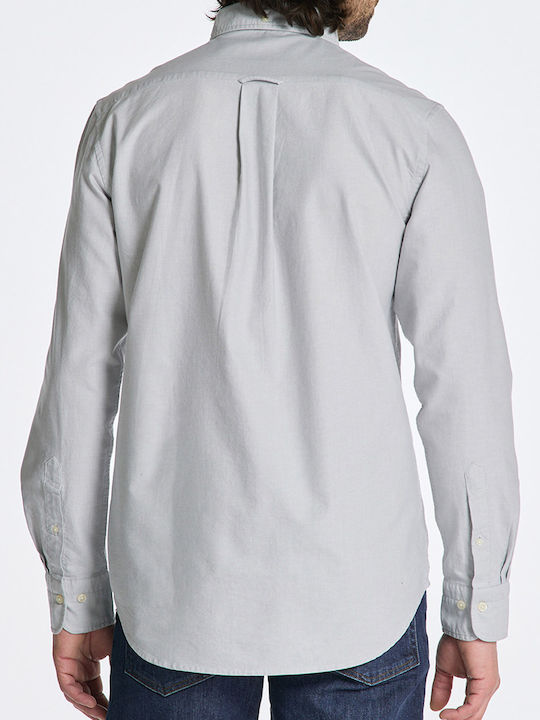 Long-sleeved Cotton Shirt Gray