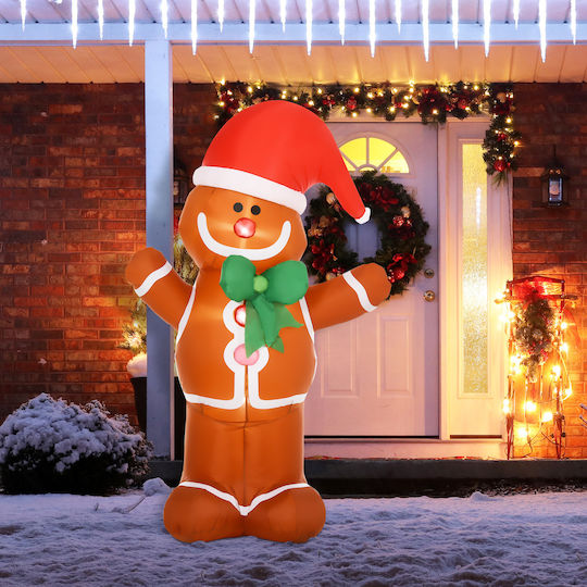 HomCom Illuminated Christmas Plastic Figure Candy Height 183cm