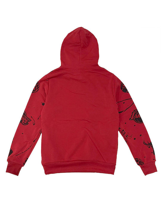 Ustyle Men's Sweatshirt with Hood Red