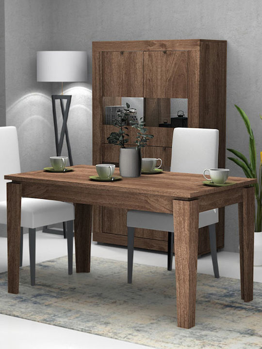 Helmut Table Dining Room Extendable Wooden Walnut 160(+40)x90x76cm