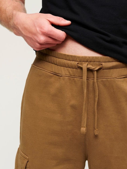 D2 Ovin Cargo Sweatpants with Elastic Brown