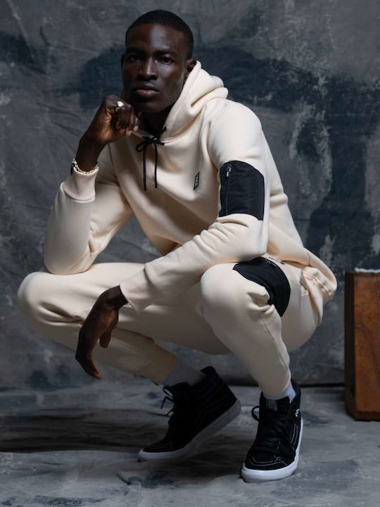 Sweatpants with Elastic White
