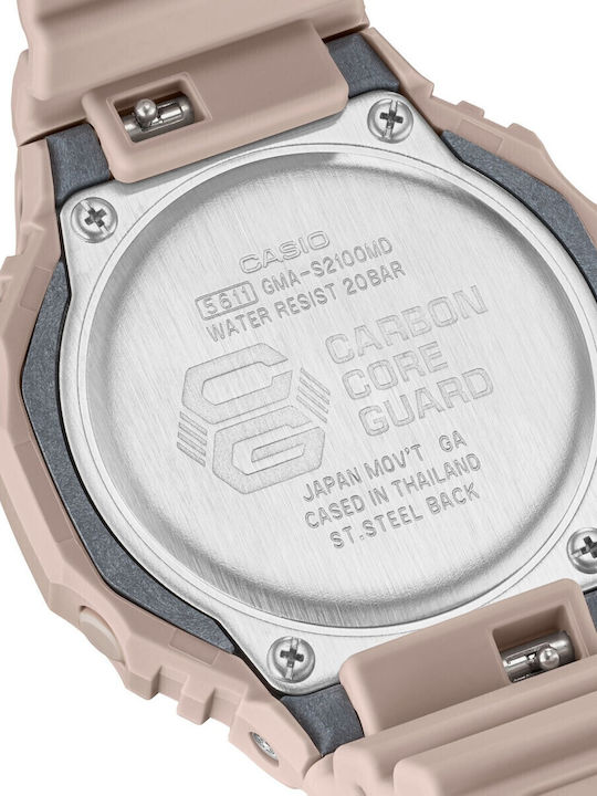 Casio G-shock Damen Uhr mit Rosa Kautschukarmband