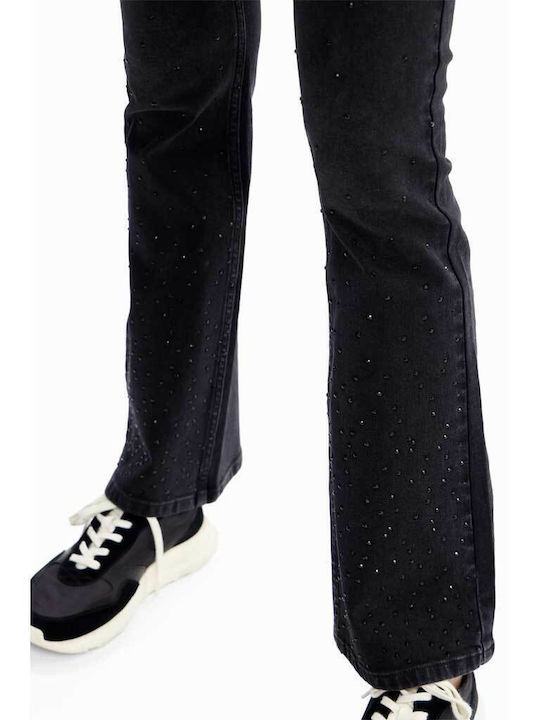 Rem Women's Jean Trousers Flared Black