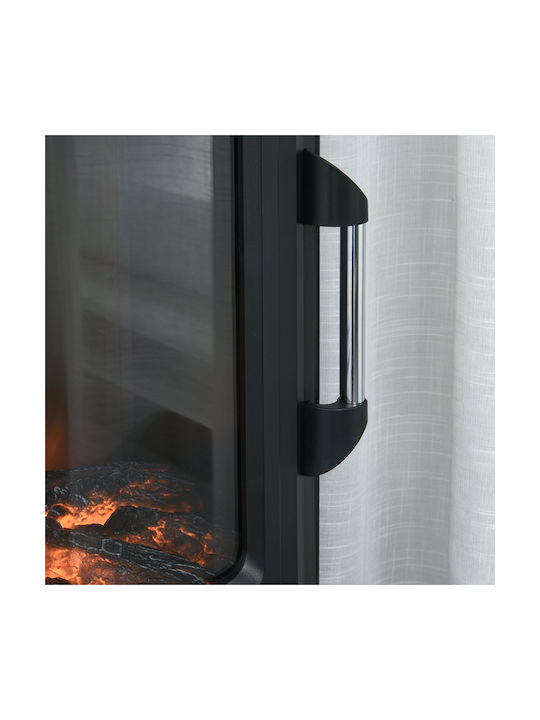 HomCom Boden Elektrischer Kamin 2000W 44.5x74cm Schwarz