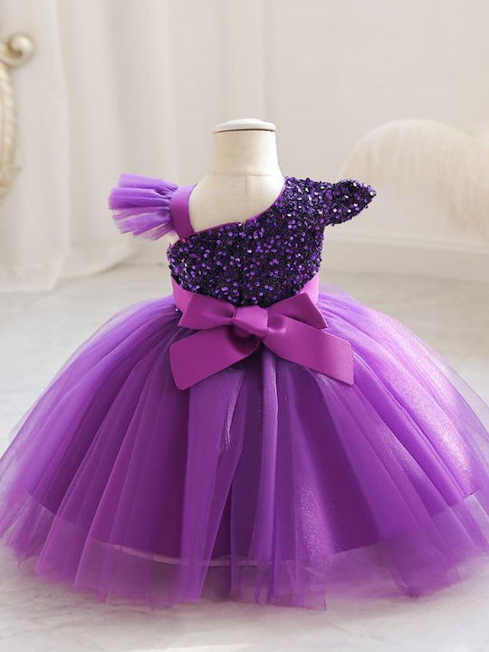 TakTakBaby Kids Dress Tulle Sleeveless Purple