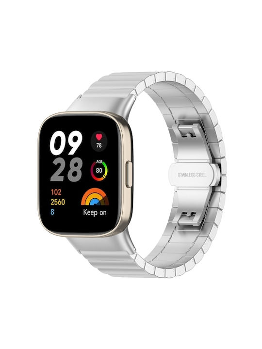 3 One-bead Steel Metal Watch Каишка Неръждаема стомана Сребрист (Часовник Redmi Watch 3)