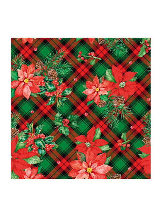 Borea Christmas Tablecloth Runner Fabric Red L180xW50xH180cm.