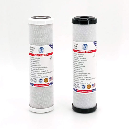 Pentair 3GSL-10 DUO Wasserfiltrationssystem Unter der Spüle mit Ersatzfilter Pentek WE-CTO-10 5μm, Pentek WE-MTBE-10 1μm