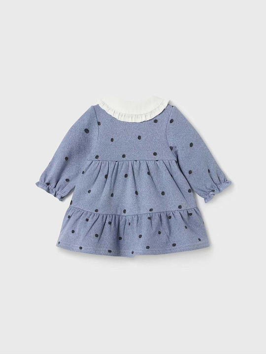 Mayoral Kids Dress Long Sleeve Blue