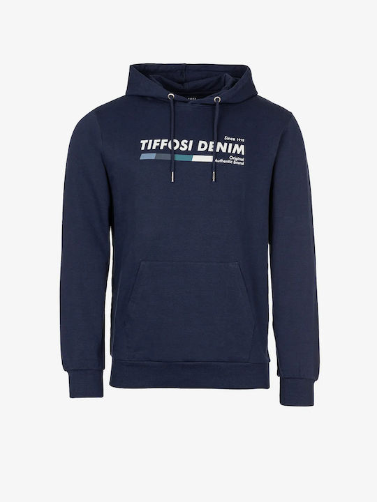 Tiffosi Men's Sweatshirt with Hood Blue