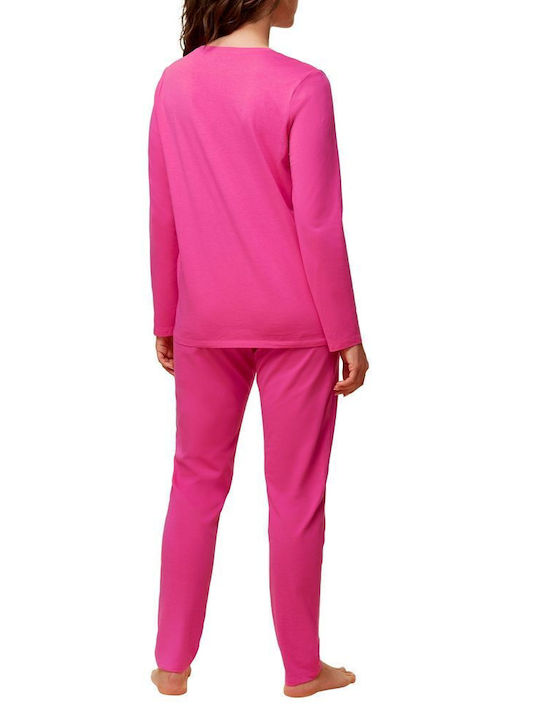 Triumph Winter Damen Pyjama-Set Rosa Sets Pk 03 Lsl X