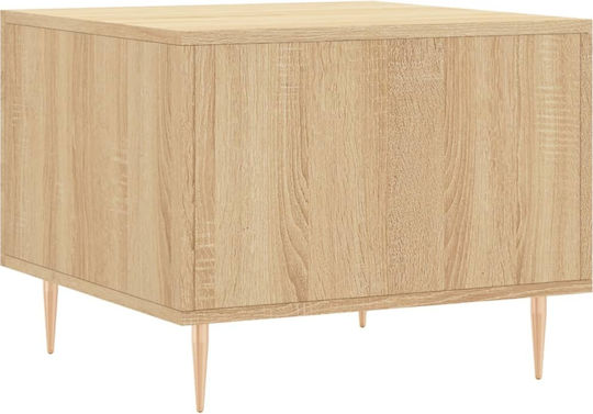 Square Side Table Wooden with Drawers Beige 2 Pieces M50xW50xH40cm